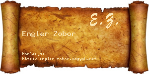 Engler Zobor névjegykártya